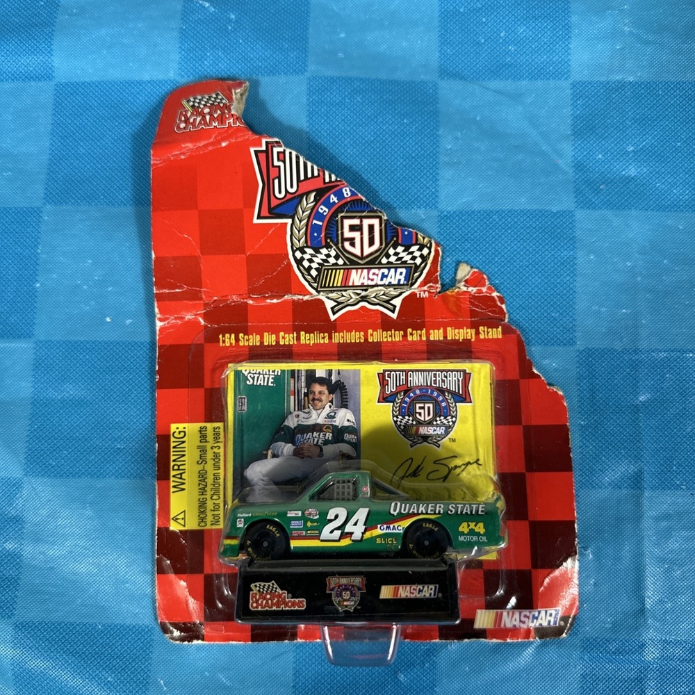 NASCAR 1998  50th anniversary Jack Sprague #24 Quaker State With‎ Trading Card